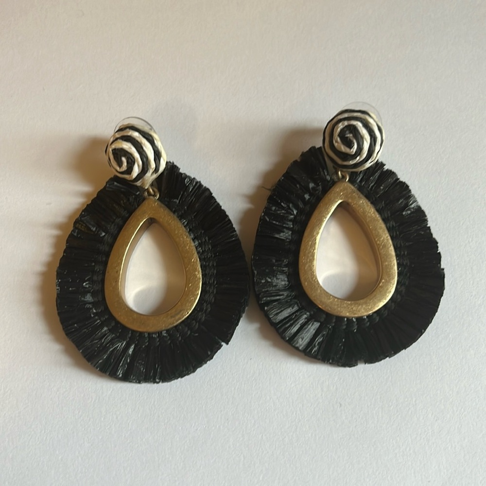 J. Crew Statement Raffia Earrings